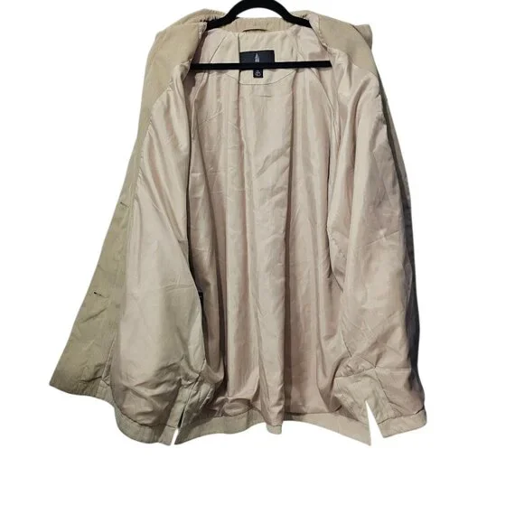 London Fog New Sueded Microfiber Vintage Water Resistant Tan Trench Coat